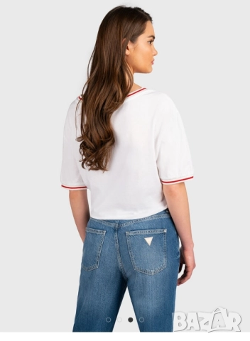 Guess Marine crop top/кроп топ, тениска , снимка 2 - Тениски - 51794229