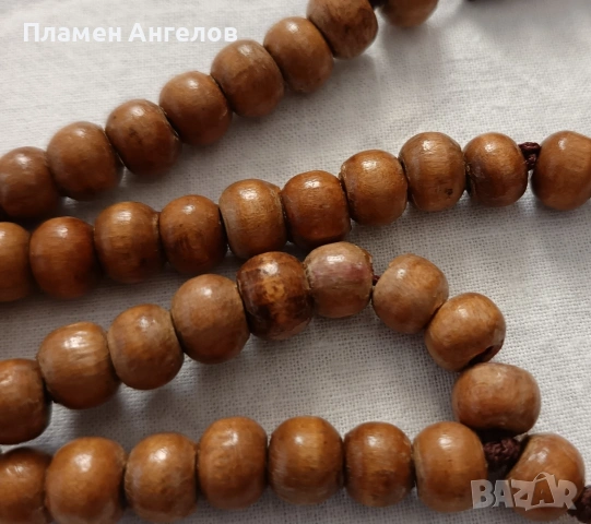 Стара молитвена броеница от дървени мъниста , снимка 4 - Антикварни и старинни предмети - 53751974