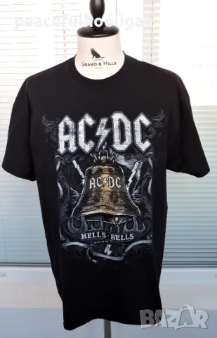 AC/DC Hells Bells Black T-Shirt OFFICIAL - Мъжка тениска размер XL, снимка 2 - Тениски - 47090689