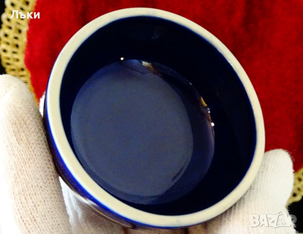 Урна,буркан,ваза,японски порцелан,злато,кобалт,яребици. , снимка 4 - Вази - 52135757