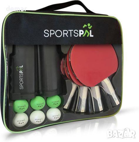 Преносим комплект за тенис на маса SportsPal All-in-One - Премиум комплект за пинг-понг, снимка 1 - Други спортове - 46414310