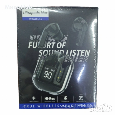 Безжични Bluetooth слушалки с LED дисплей, микрофон черен и розов цвят