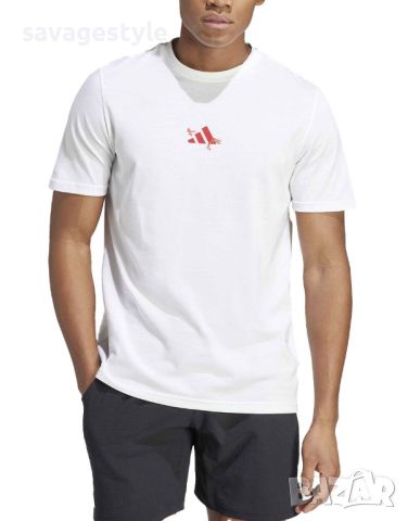 Мъжка тениска ADIDAS x Roland Garros Graphic Tennis Tee White, снимка 1 - Тениски - 46186146