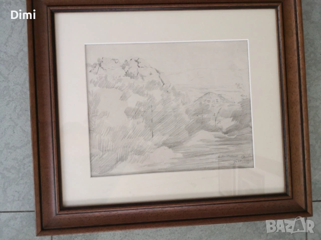 АТАНАС МИХОВ рисунка 1917 г. картина, снимка 2 - Картини - 53086844