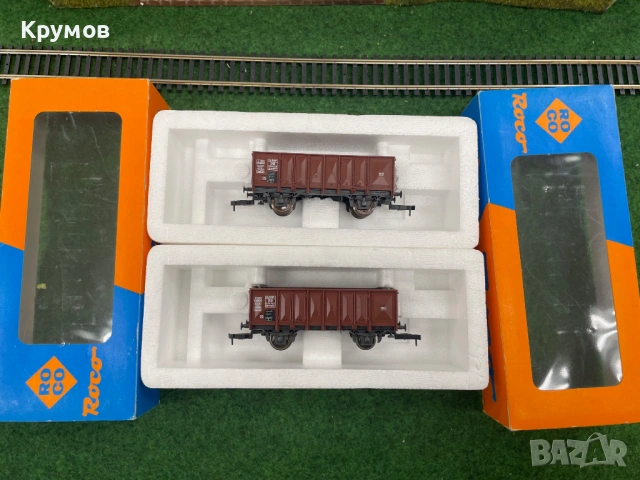 Вагон товарен 2-осен Роко HO 1:87 влак ЖП модел кутия, снимка 7 - Колекции - 54009929