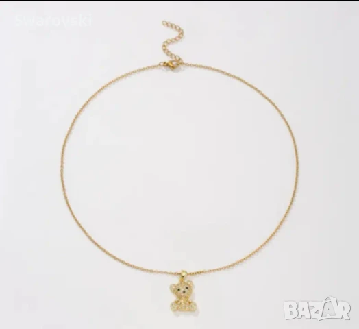 Дамско колие мече със камъни сваровски + сертификат, снимка 2 - Колиета, медальони, синджири - 51054554