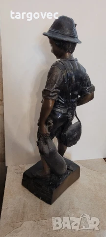 малкия ловец голяма бронзова фигура статуя статуетка, снимка 8 - Статуетки - 50963807