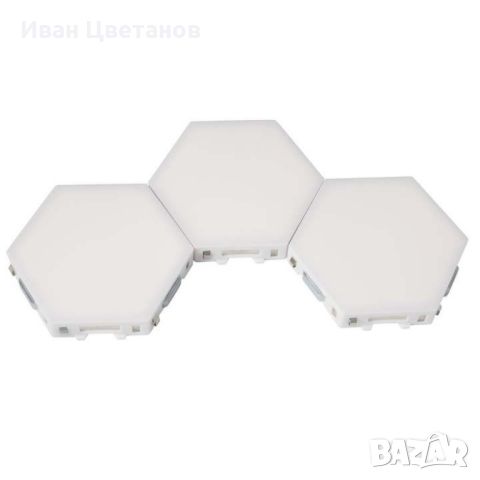 Комплект от 3 броя Модулен TOUCH LED панел тип „Honeycomb", снимка 1 - Полилеи - 46662835