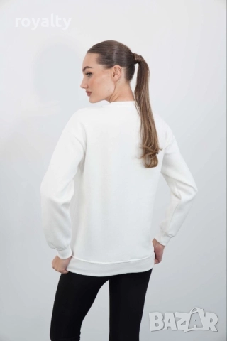 Calvin Klein Памучна Бяла Дамска Блуза , снимка 2 - Блузи с дълъг ръкав и пуловери - 52063741