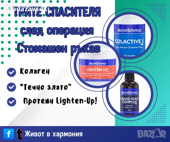 Животв хармония след операция Стомашен ръкав, снимка 1 - Хранителни добавки - 48766303