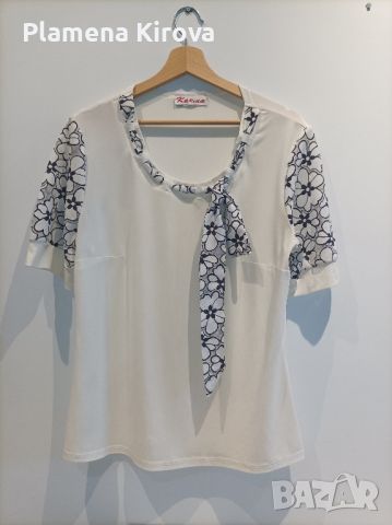 Дамска бутикова блуза, размер M/L, снимка 1 - Тениски - 46408526