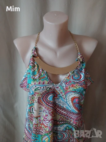 L Флорална рокля с бижу, снимка 3 - Рокли - 50671458