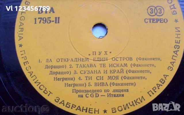 грамофонна плоча - Група Пух / Pooh - Viva - № 1795 , снимка 3 - Грамофонни плочи - 53916780