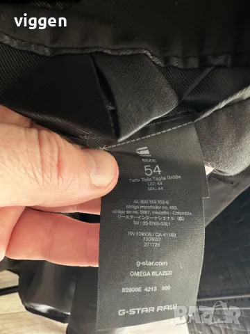 Модерно лятно сако тип блейзър на G-Star. Размер 54 XL Цвят черен. ТОП, снимка 5 - Сака - 50223790