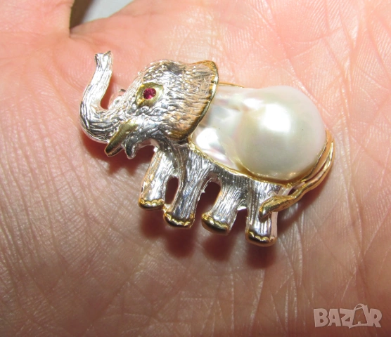 925 сребърна брошка с перла подходяща за подарък, снимка 3 - Други - 53811113