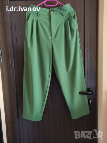 летен зелен панталон Stradivarius, снимка 2 - Панталони - 45157382