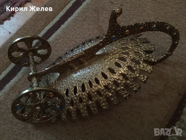 Месингова количка 51724, снимка 6 - Антикварни и старинни предмети - 52103632