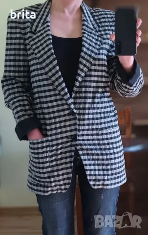 Унисекс Карирано Сако 