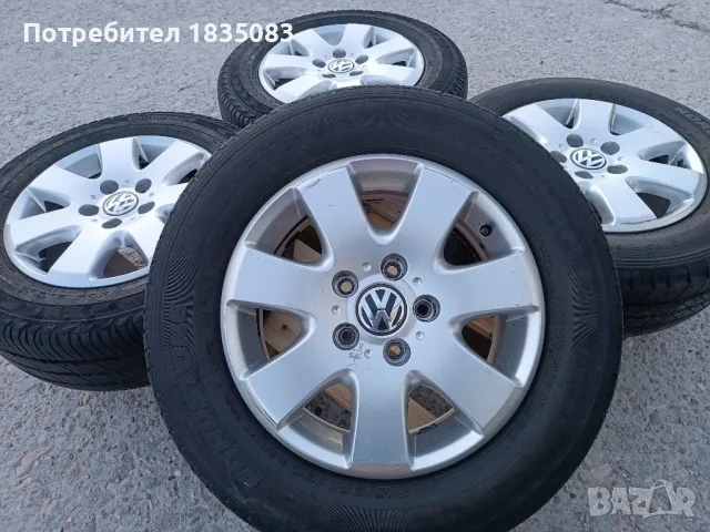 Лети джанти 16ки 5х120 VW Transporter T5/T6 + летни гуми 215/65/16 C, снимка 1 - Гуми и джанти - 46856842