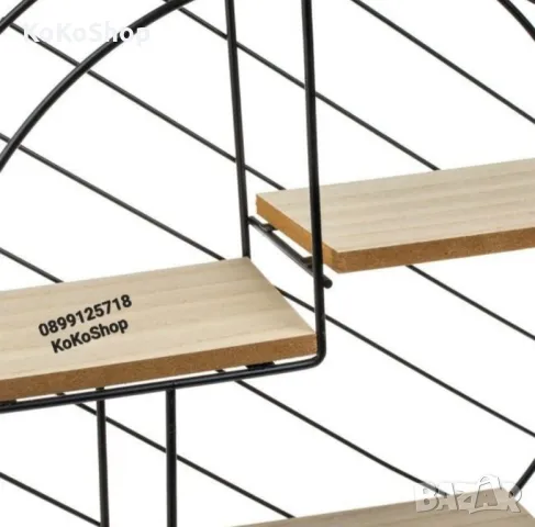 Кръгла метална етажерка-30х9 см./кръгла стенна етажерка/метална стенна етажерка , снимка 3 - Етажерки - 50110989