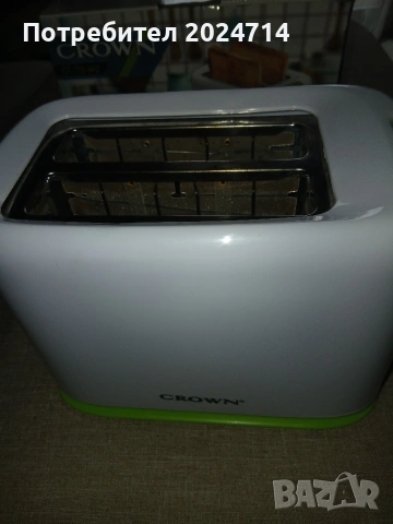 Тостер за 2 филии Crown, снимка 2 - Тостери - 53662712