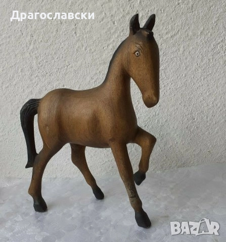  Голям кон пластика метал фигура статуетка, стара, метал, дърво, снимка 11 - Статуетки - 28877668