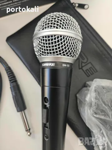 +Гаранция! НОВ! Професионален вокален динамичен микрофон с кабел Shure SM58, снимка 3 - Микрофони - 50001911
