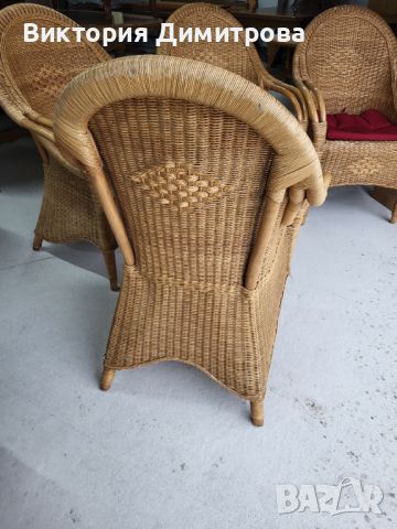 Комплект от 6 ратанови кресла , снимка 9 - Градински мебели, декорация  - 45455246