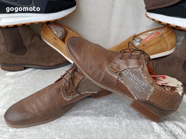 мъжки обувки от естествена кожа DANIEL HECHTER® MEN´S LEATHER LOW SHOES - COGNAC BROWN, N- 43 - 44, снимка 17 - Ежедневни обувки - 45543297