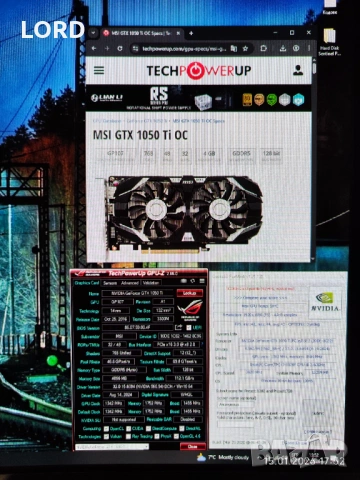 Видеокарта MSI GTX 1050Ti 4GB OC , снимка 3 - Видеокарти - 53114823