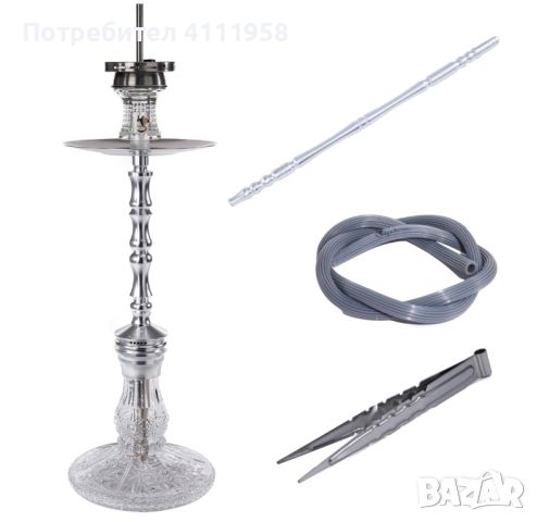 Наргиле Dschinni Shisha Roxx Silver Crystal Pro Set , снимка 2 - Наргилета - 45947558