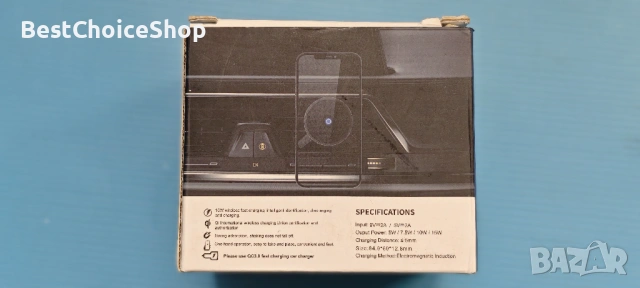 Магнитна стойка за телефон с безжично (Wireless) зареждане универсална, снимка 4 - Аксесоари и консумативи - 54182270