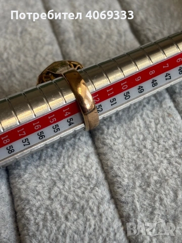 Златен пръстен от едно време като нов 14 карата, снимка 5 - Пръстени - 54175038