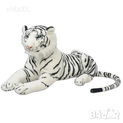 vidaXL Плюшена детска играчка тигър бяла XXL（SKU:80164）, снимка 1 - Кукли - 48513958