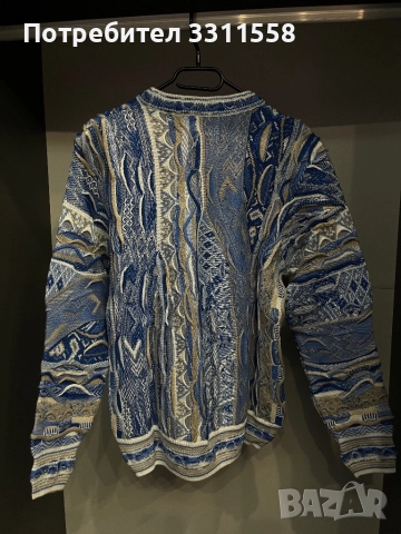 Carlo Colucci Пуловер - светло син M/L, снимка 5 - Пуловери - 52552919