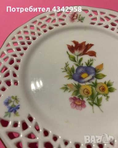Порцеланови винтидж чинийки. Германия., снимка 2 - Антикварни и старинни предмети - 52860863