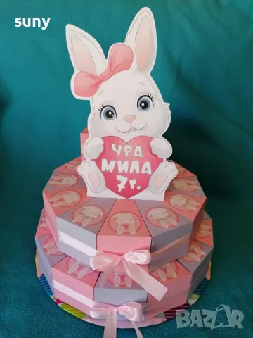 Картонена торта Зайче