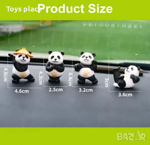 Лот 4 броя фигурки Кунг фу панда, подходящи и за торта, снимка 2 - Фигурки - 51131876