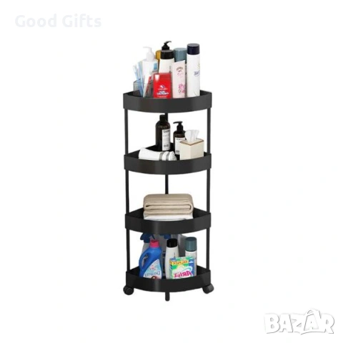 Въртяща се Ъглова Етажерка Corner Storage Rack – Ред и Стил във Всеки Ъгъл, снимка 5 - Други стоки за дома - 53285335