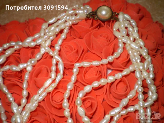 Огърлица от сладковадни    култивирани перли с 6 реда, снимка 5 - Колекции - 49491649