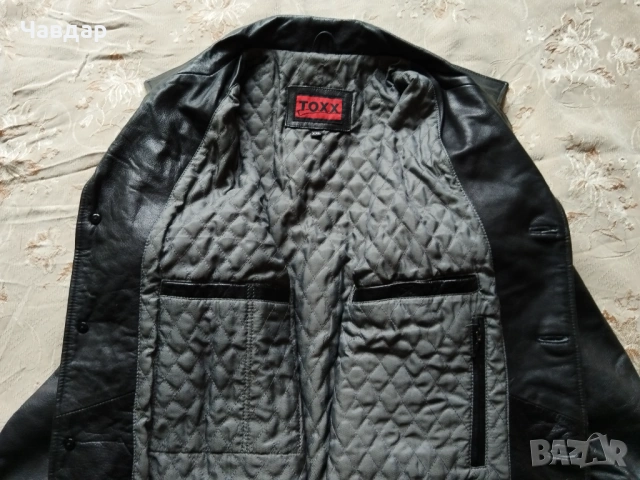 Мъжко кожено яке TOXX - размер XL/XXL, снимка 5 - Якета - 53489249