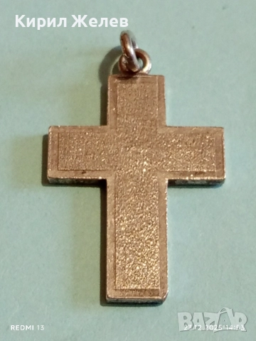 Сребърен кръст с текстурирана повърхност майсторска изработка 49377, снимка 6 - Колиета, медальони, синджири - 52884424