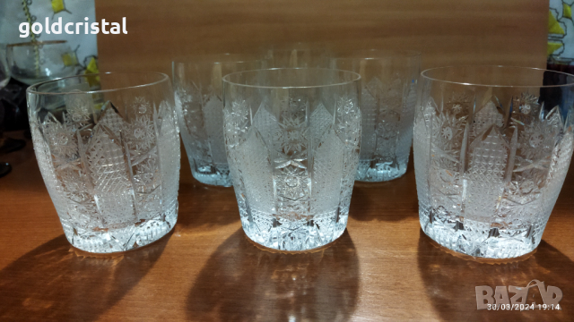 Кристални чаши за вода уиски вино ракия , снимка 16 - Антикварни и старинни предмети - 40462725