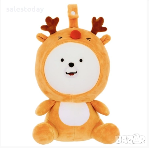 Възглавница за път за дете, за кола, 2 в 1, Еленче, Плюш , снимка 3 - Аксесоари и консумативи - 52316071