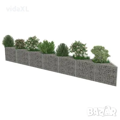 vidaXL Габионна стена, поцинкована стомана, 450x30x50 см (SKU:143572), снимка 4 - Железария - 48287421