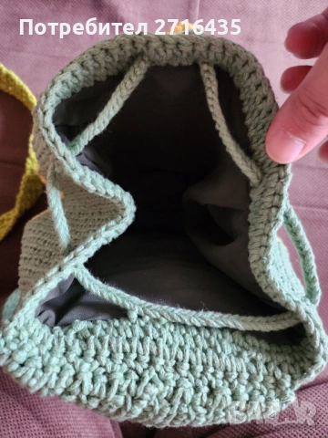 НОВА !Ръчно плетена раница., снимка 4 - Раници - 52184364