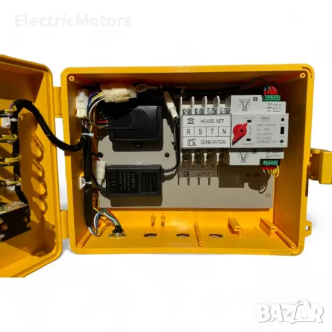 ATS Кутия /Старт-Стоп Табло/ 5 пина, Подсилена Контакторна Система, жълта, монофазна или трифазна, снимка 3 - Генератори - 47860964