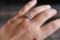 Елегантен сребърен пръстен модел R042, снимка 2