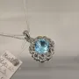 Уникален Медальон с топаз Небесно синьо, снимка 2
