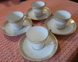 Порцеланов сет за кафе 4 броя с позлата на Eschenbach Bavaria Germany, снимка 2